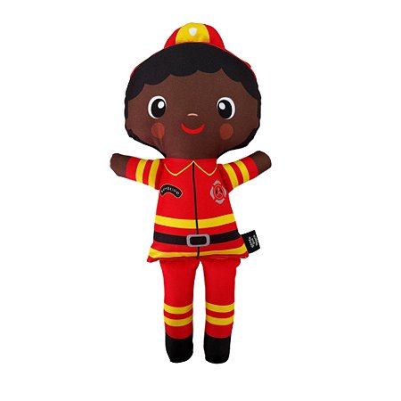 Boneco de Pano Bombeiro Negro - G