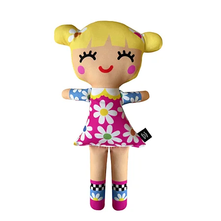 Boneca de Pano Flor Pink Loirinha - G