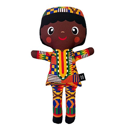 Boneco de Pano Inclusivo Kito Africano - G
