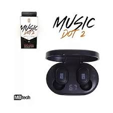 Fone de Ouvido Bluetooth Sem Fio In-ear Microfone Dot.2 (Preto)