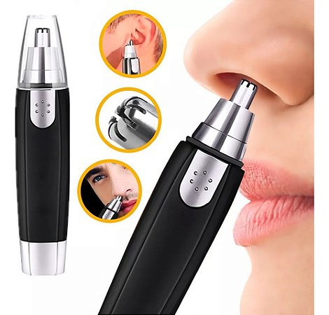 Removedor Aparador de Pelos Elétrico/Portátil para Nariz/Orelha/Rosto / Depilador Facial