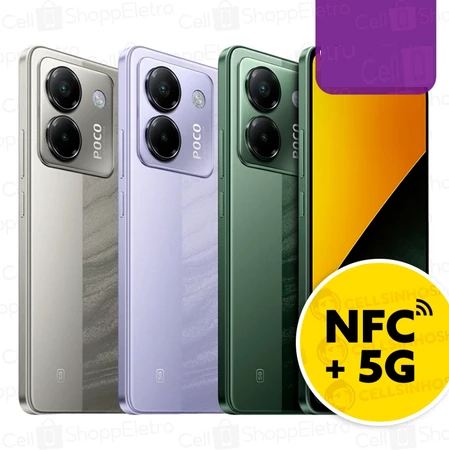 Celular Xiaomi Poco M7 Pro 5G NFC Dual SIM Micro SD Tela 6.67” 12GB RAM 256GB