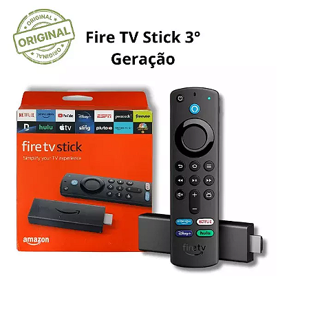 Fire TV Stick 3º Geração Controle Com Comando de Voz Alexa