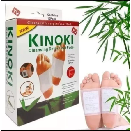Kit 10 adesivos Kinoki Detox para desintoxicar a dor nos pés