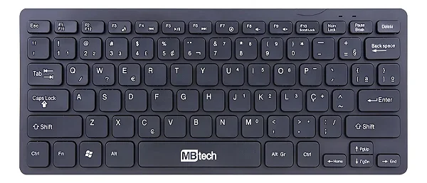 Teclado mini compact usb com fio 28cm preto K8 MBtech