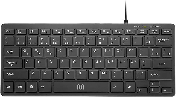 Teclado Com Fio Mini Multimídia Conexão USB Cabo de 150cm Preto Multi (Multilaser)