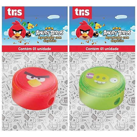 Apontador com depósito Angry Birds blister Tris