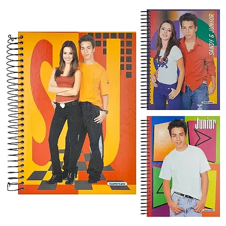 Caderno capa dura  Sandy e Junior