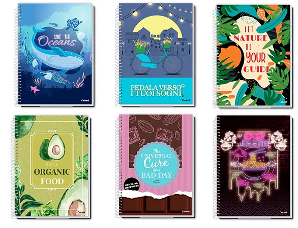 Caderno capa dura 10 matérias 160 folhas feminino My Collection Credeal