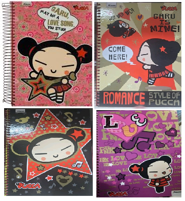 Caderno capa dura 12x1 240 folhas Pucca Foroni