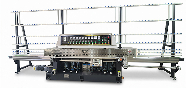 Lapidadora de vidro em Inox copo 9 rebolos automática China Glass