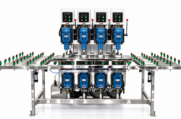 Furadeira 4 Posições com duplo cabeçotes semi- automática c/ opcional 100% automática