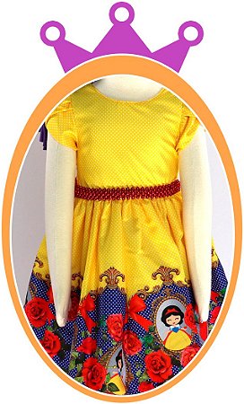 branca de neve vestido infantil