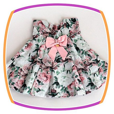 vestido infantil com pregas