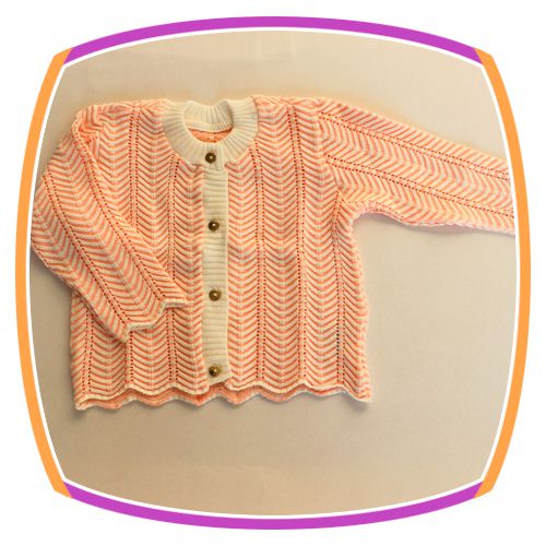 Cardigan infantil em tricot bebe