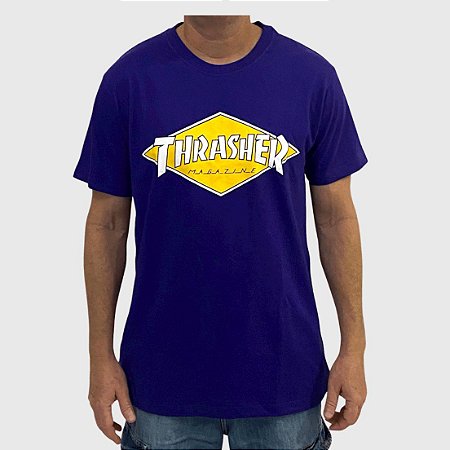 Camiseta Thrasher Diamond Logo Violeta