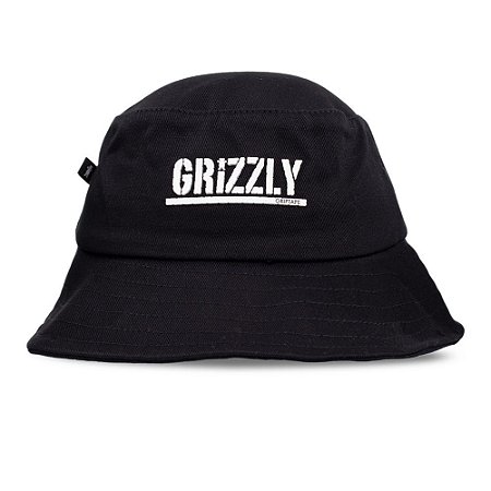 Bucket Grizzly Stamp Hat Preto
