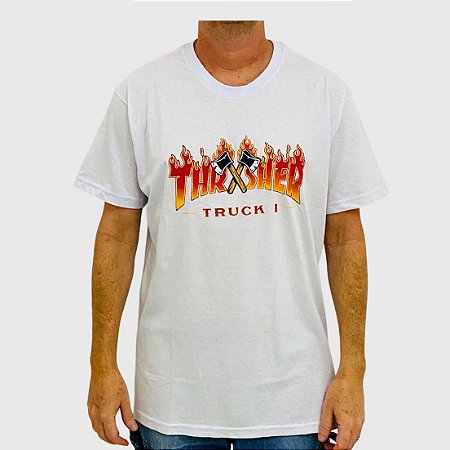 Camiseta Thrasher Truck 1 Logo Branco