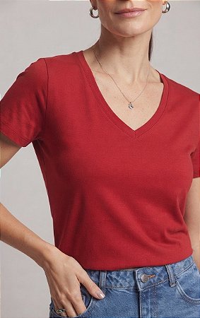 Blusa Feminina Ana Decote V Viscolycra