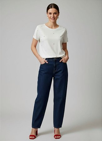 Blusa Feminina Bordada Pérolas Sortidas Viscolycra