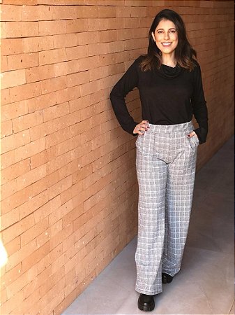 Calça Pantalona Xadrez