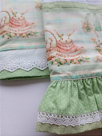 Kit Pano de Prato Tema Páscoa - Modelo 2