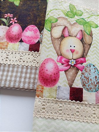 Kit Pano de Prato Tema Páscoa - Modelo 3