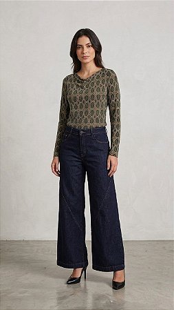 Blusa Feminina Estampada Manga Longa Liganete