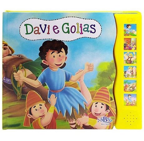 LIVRO SONORO HISTORIAS DA BIBLIA DAVI E GOLIAS TODO LIVRO