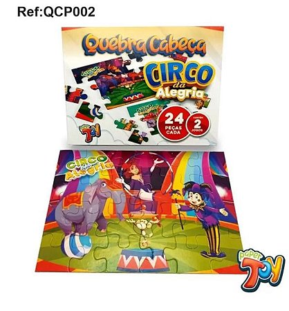 QUEBRA CABECA CIRCO DA ALEGRIA 96 PC MDF PAPER TOY - Barra Soluções  Informática e Papelaria