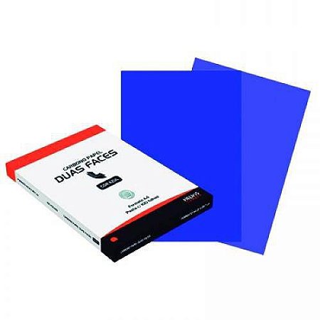 PAPEL CARBONO (A4) (DUPLA FACE) (AZUL)(HELIOS)(68564