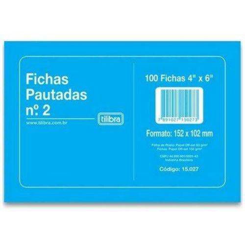 FICHA PAUTADA N2 (4X6)(151X101)(PC.100F)(TILIBRA)