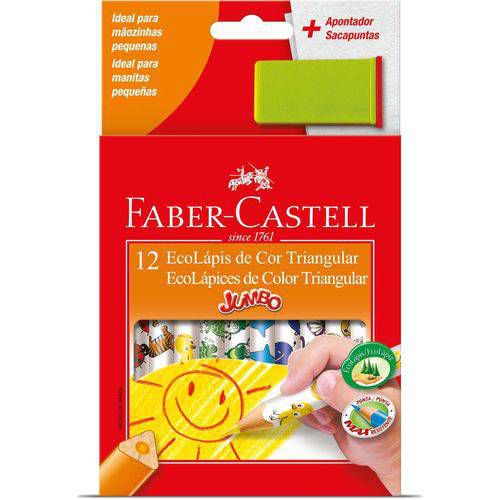 Lapis De Cor Jumbao Ecolapis 12 Cores Decorado Faber-castell