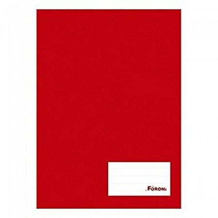 Caderno Brochura C/d 96 Folhas Costurado Vermelho Foroni
