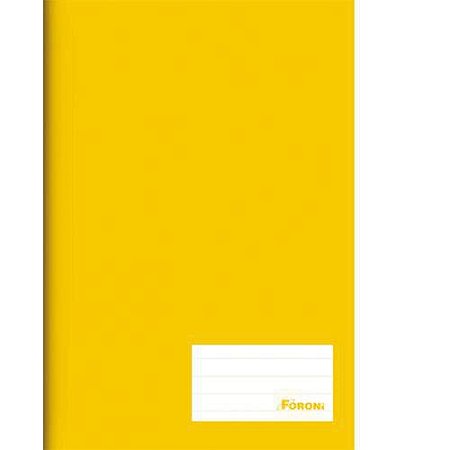 CADERNO BROCHURA CD 1/4 96F AMARELO FORONI