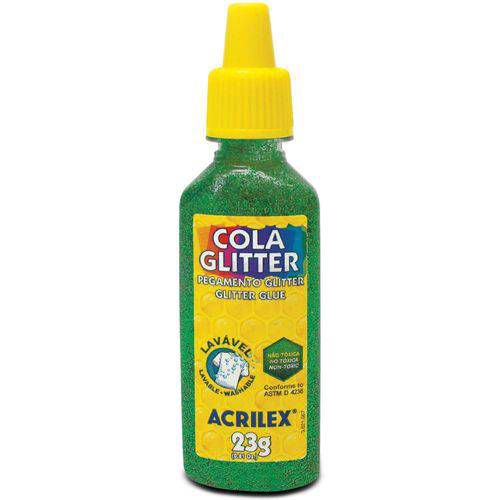 Cola Com Glitter Tubo 23g. Verde Acrilex