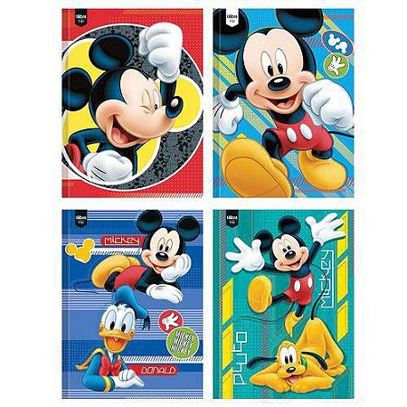 CADERNO BROCHURA CD 1/4 96F MICKEY (TILIBRA)