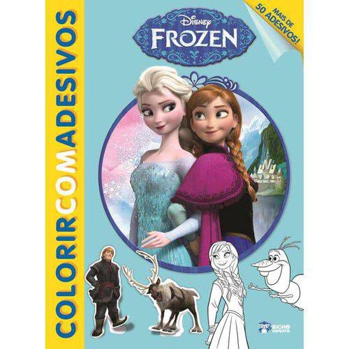 Disney colorir com adesivos - frozen