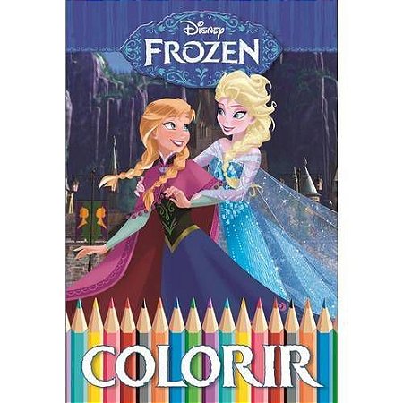 Livro 16 Desenhos Para Colorir Com Adesivos Modelo:frozen - Carrefour