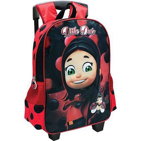 Mochila De Carrinho Little Dots Md 2bolsos Vermelh