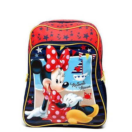 MOCHILA ESCOLAR MINNIE G C/ BOLSO 18M PLUS (064992-00)(SESTINI)