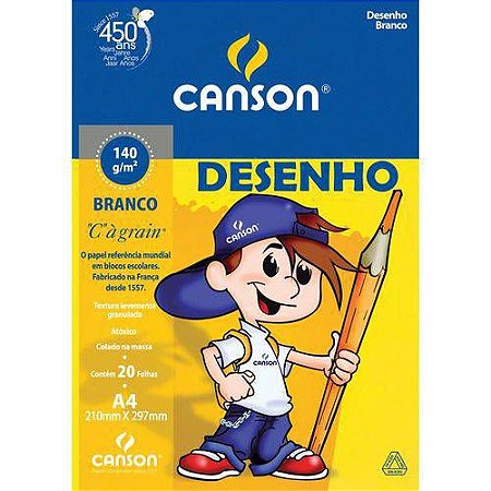 Bloco de Desenho Canson A4 Branco