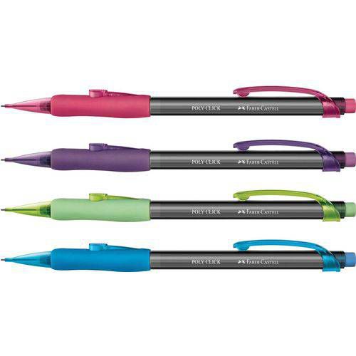 Lapiseira 0.5mm Poly Click Rosa Faber-castell