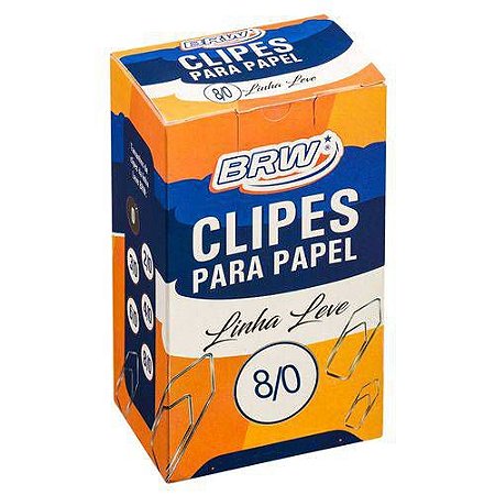 Clips Para Papel 8/0 Brw Caixa Com 170 Unidades