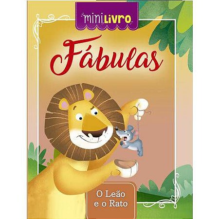 MINI LIVRO FABULAS O LEAO E O RATO CIRANDA CULTURAL