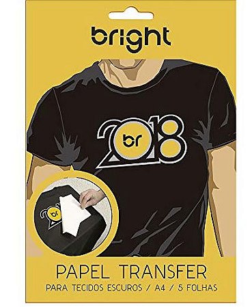 PAPEL TRANSFER P/TECIDO ESCURO A4 5F BRIGHT 0020