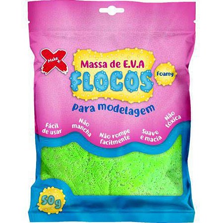 MASSA DE EVA FLOCOS (VERMELHO)(50G)(UN)(GATE 72)13.044