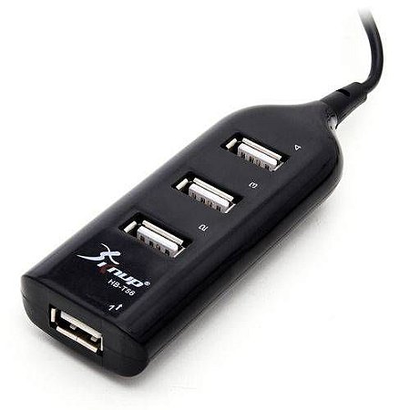 HUB  4 PORTAS USB 2.0 PRETO KNUP HB-T56