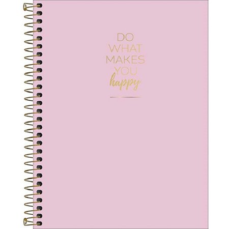 CADERNO COLEG 10MAT HAPPY ROSA 160F (TILIBRA)