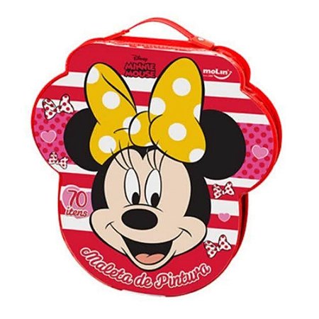 MALETA DE PINTURA FACE MINNIE 70 ITENS MOLIN